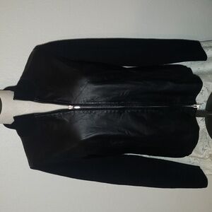 Women's Pendleton Leather Jacket with merino wool sleeves size Medium